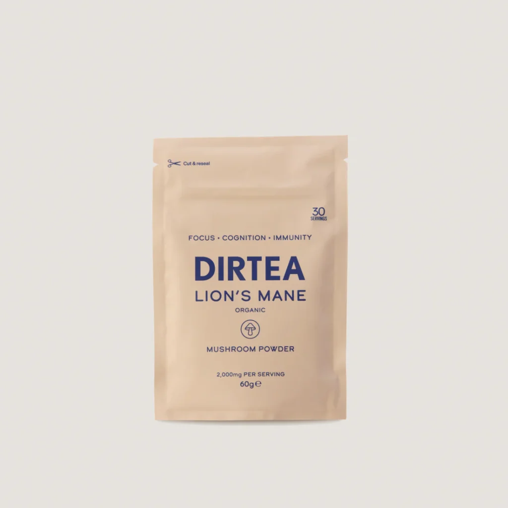 DIRTEA Lion's Mane Mushroom Powder (60g Pouch)